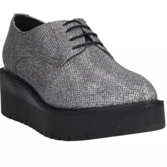 GUC FORMENTINI Derby Shoes US7 EU37 Glitter Pointed Toe Made in Italy - Picture 1 of 15